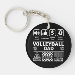Volleyball-Vater Witziger Inhalt des Sportvaters Schlüsselanhänger
