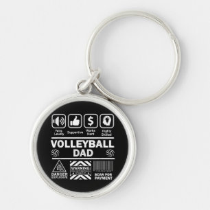 Volleyball-Vater Witziger Inhalt des Sportvaters Schlüsselanhänger