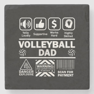 Volleyball-Vater Witziger Inhalt des Sportvaters Steinuntersetzer