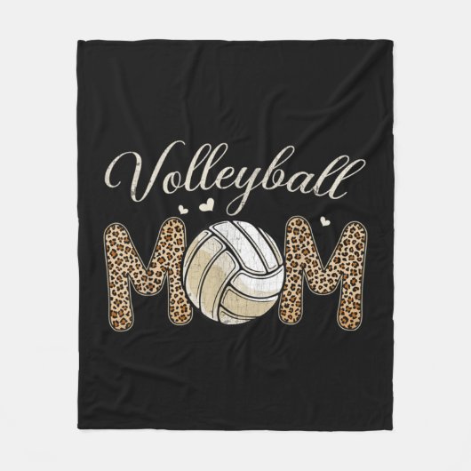 Volleyball verblasst Leopard Spaß Mutter S Day Fleecedecke (Vorderseite)