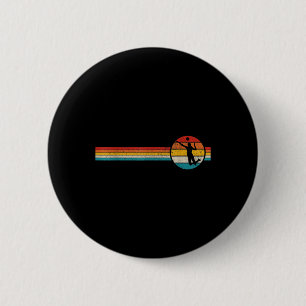 Volleyball Vintag Retro Sports Volleyball Player Button