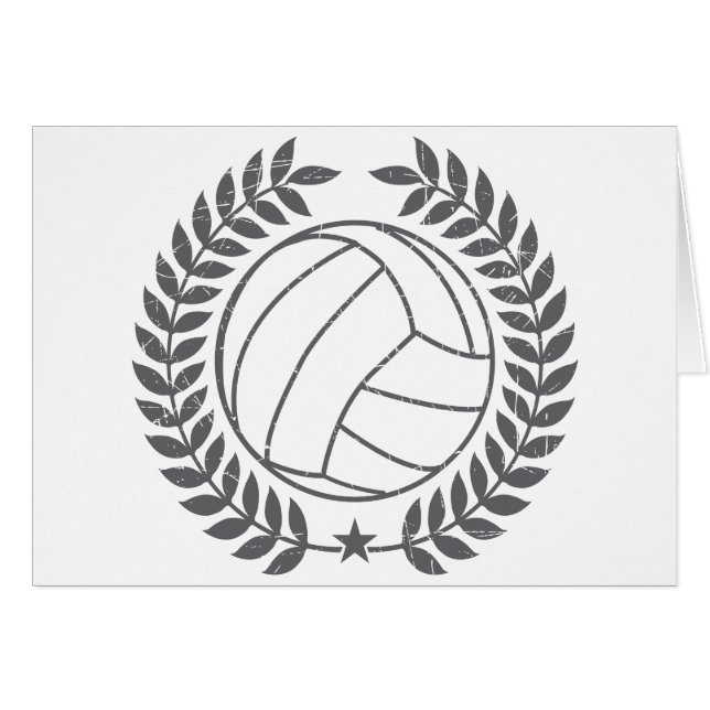 Volleyball-Vintage Grafik (Vorderseite (Horizontal))