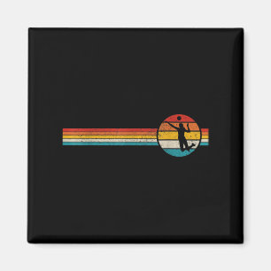 Volleyball Vintage Retro Sport Volleyball Spieler  Magnet