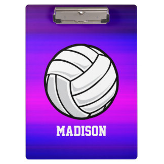 Volleyball, Violet Blue und Magenta Klemmbrett