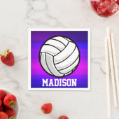 Volleyball, Violet Blue und Magenta Serviette (Beispiel)