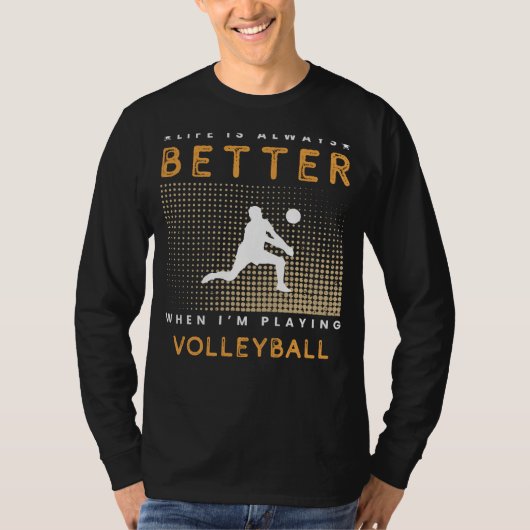 Volleyball Vitalität: Spiking Join Lifes Game! T-Shirt (Vorderseite)