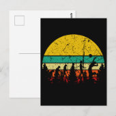 Volleyball - Volleyball-Evolution Postkarte (Vorne/Hinten)