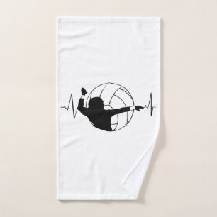 Volleyball - Volleyball Player Heartbeat Handtuch