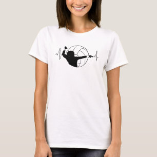 Volleyball - Volleyball Player Heartbeat T-Shirt