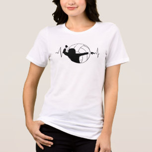 Volleyball - Volleyball Player Heartbeat Tri-Blend Shirt