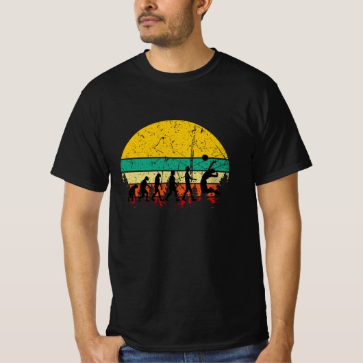 Volleyball Volleyball Retro T-Shirt (Vorderseite)