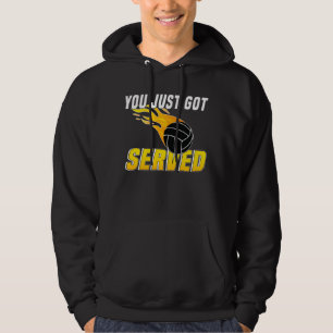 Volleyball Volleyball Spieler Servieren Flamme Hoodie