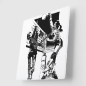 Volleyball-Wall-Uhr Quadratische Wanduhr (Winkel)