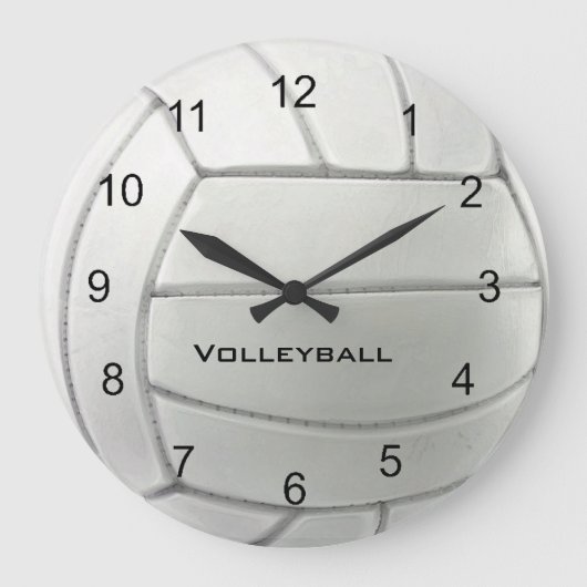 Volleyball-Wandleuchte Große Wanduhr (Vorderseite)