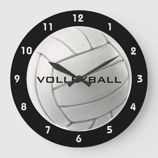 Volleyball-Wandleuchte Große Wanduhr (Vorderseite)