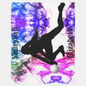 Volleyball Watercolor Fleece Blanket (Vorderseite)