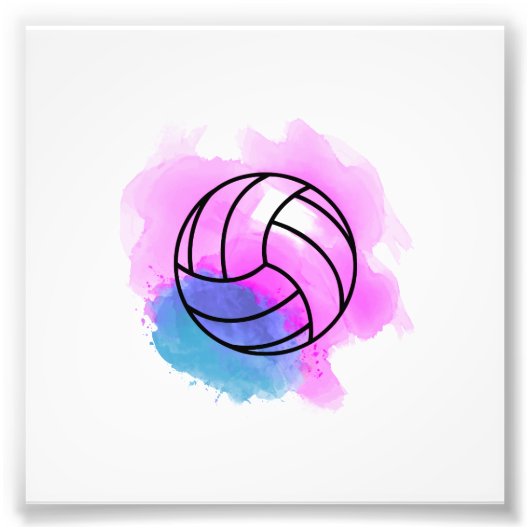 Volleyball Watercolor Fotodruck (Vorne)