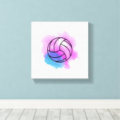 Volleyball Watercolor Leinwanddruck (Insitu (Holzboden))