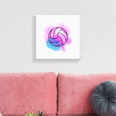 Volleyball Watercolor Leinwanddruck (Insitu (Wohnzimmer))