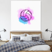 Volleyball Watercolor Leinwanddruck (Insitu (Schlafzimmer))