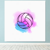 Volleyball Watercolor Leinwanddruck (Insitu (Holzboden))