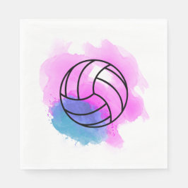 Volleyball Watercolor Serviette