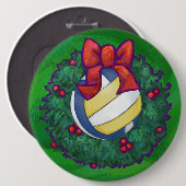 Volleyball Weihnachten Button (Vorne & Hinten)