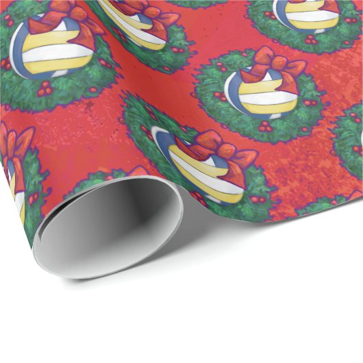 Volleyball Weihnachten Geschenkpapier (Rolleneckpunkt)