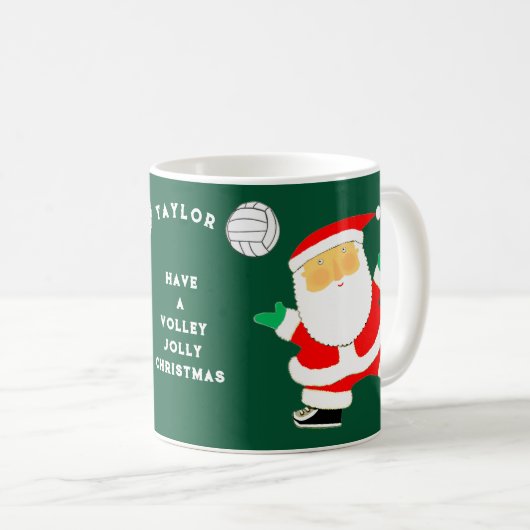 Volleyball Weihnachten Kaffeetasse (VorderseiteRechts)