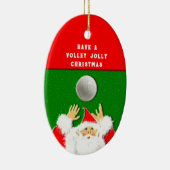 Volleyball Weihnachten Keramik Ornament (Rechts)