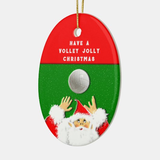 Volleyball Weihnachten Keramik Ornament (Links)