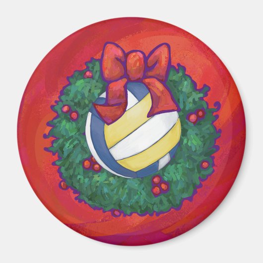 Volleyball Weihnachten Magnet (Vorne)