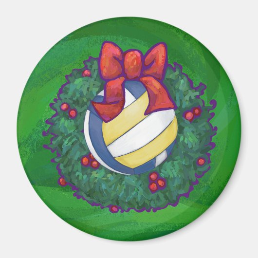 Volleyball Weihnachten Magnet (Vorne)
