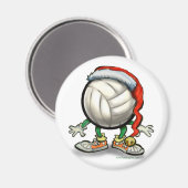 Volleyball Weihnachten Magnet (Vorderseite/Rückseite)