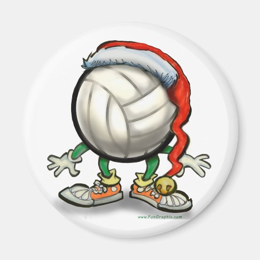 Volleyball Weihnachten Magnet (Vorne)