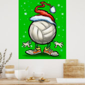 Volleyball Weihnachten Poster (Küche)