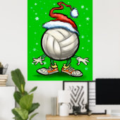 Volleyball Weihnachten Poster (Heimbüro)