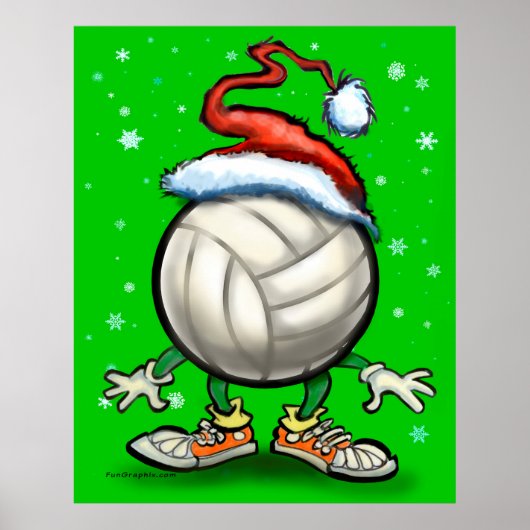 Volleyball Weihnachten Poster (Vorne)
