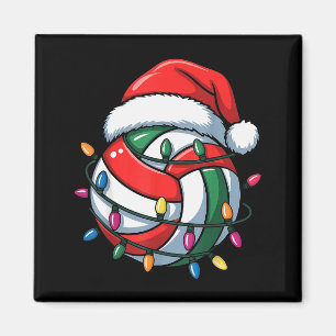 Volleyball Weihnachten Santa Hut Volleyball Sport  Magnet