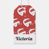 Volleyball Weihnachten Strichen Fester Ball & Schn Geschenkanhänger (Vorderseite)