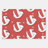 Volleyball Weihnachten Strichen Fester Ball Schnee Geschenkpapier Set (Vorderseite 3)