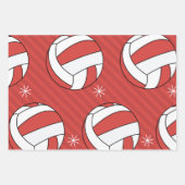 Volleyball Weihnachten Strichen Fester Ball Schnee Geschenkpapier Set (Vorderseite 2)