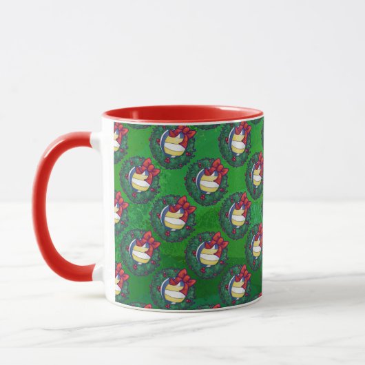 Volleyball Weihnachten Tasse (Links)