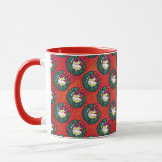 Volleyball Weihnachten Tasse (Links)