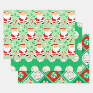 Volleyball-Weihnachts-Feiertags-Geschenkverpackung Geschenkpapier Set