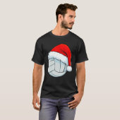 Volleyball Weihnachts-Weihnachtsmannmütze Ball Män T-Shirt (Vorne ganz)