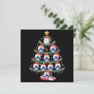 Volleyball-Weihnachtsbaum-Lichter Sportler  Feiertagskarte