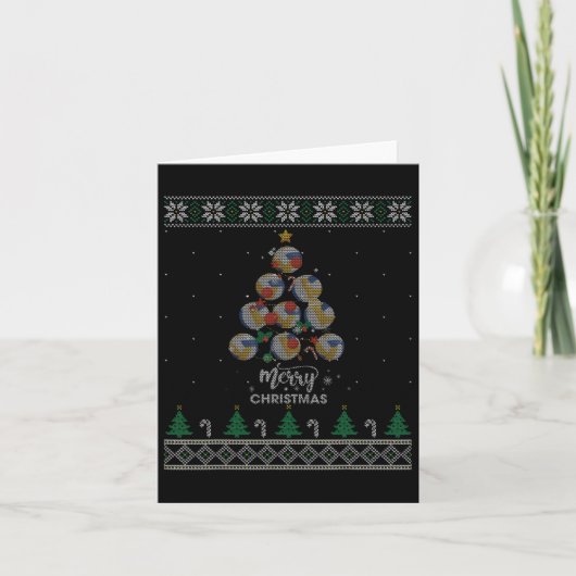 Volleyball Weihnachtsbaum Weihnachtsgeschenk Karte (Vorderseite)