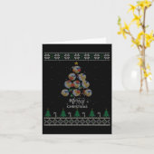 Volleyball Weihnachtsbaum Weihnachtsgeschenk Karte (Gelbe Blume)
