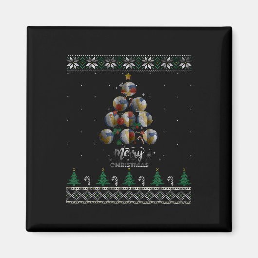 Volleyball Weihnachtsbaum Weihnachtsgeschenk Magnet (Vorne)